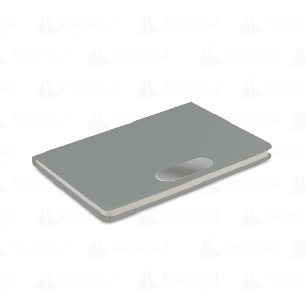 Caderno em PU com placa em metal Caderno em PU com placa em metal